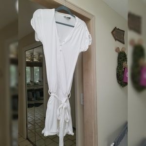 White Express romper size small with belt.